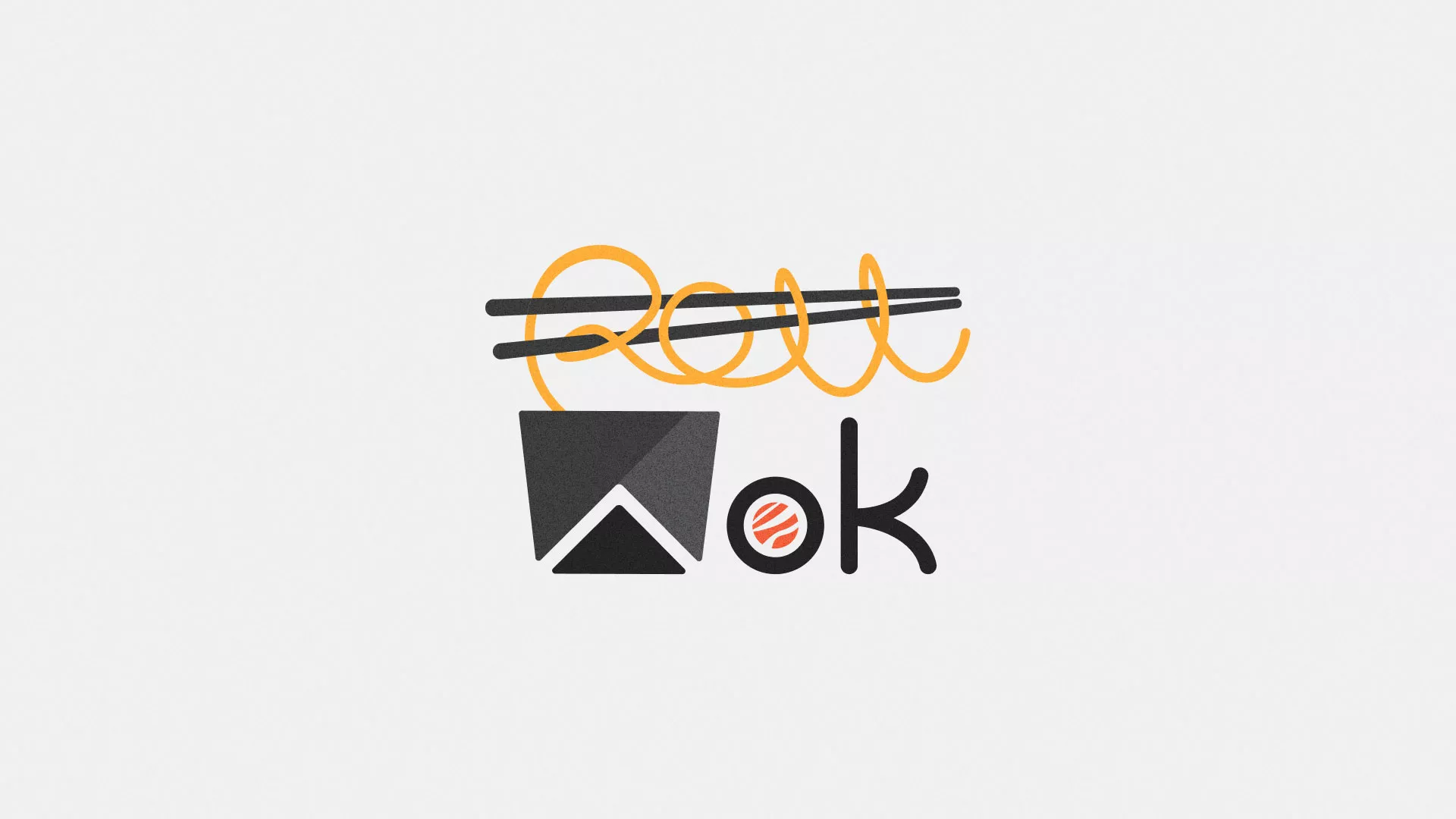 Разработка логотипа суши-бара «Roll Wok Club» в Тырныаузе